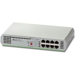 Allied Telesis AT-GS910/8-50 Unmanaged Gigabit Ethernet (10/100/1000) Grijs