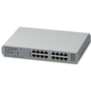 Allied Telesis AT-GS910/16-50 Unmanaged Gigabit Ethernet (10/100/1000) Grijs