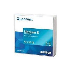 Quantum - LTO Ultrium 8 - 12 TB / 30 TB - markiert mit Barcode-Etikett - ziegelrot