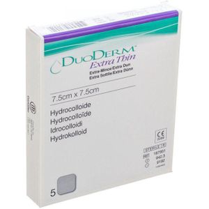 Duoderm - Extra Dun - Pleisters - 7,5 cm x 7,5 cm - 5 Stuks