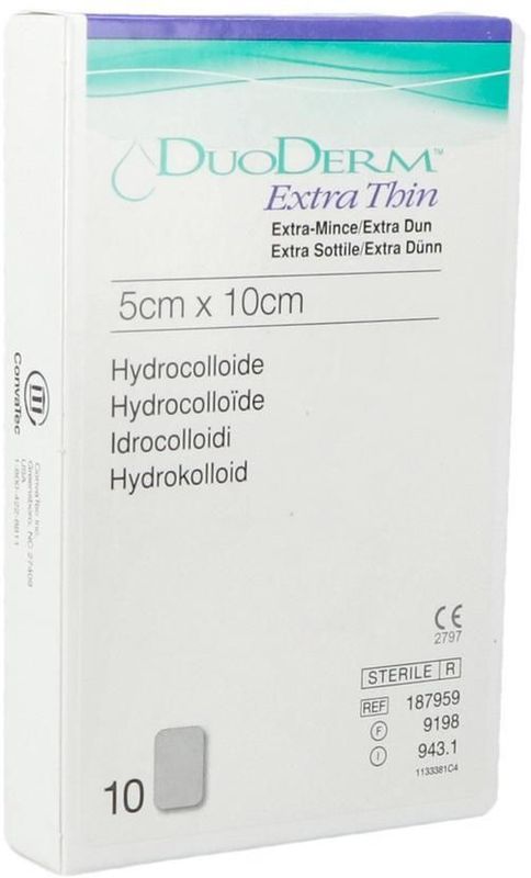 DuoDERM - Extra Dun - Pleisters - 5x10 cm - 10 Stuks