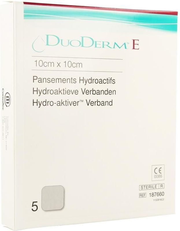 Duoderm E - Wondverband - 10cm x 10cm - 5 Stuks
