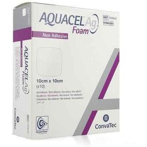 Convatec - Aquacel Ag Foam - Non Adhesief - 10X10Cm - 10 Stuks