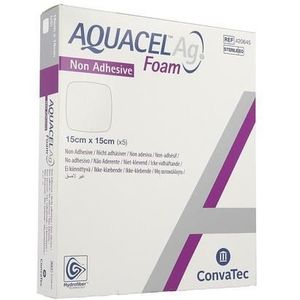 Aquacel Ag Foam Non Adhesief 15x15cm 5