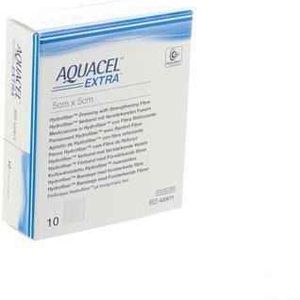 Aquacel Extra Verband Hydrofiber + versterk. 5x 5cm 10  -  Convatec