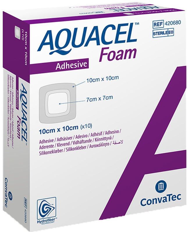 Aquacel Foam adhesief schuimverband 10 stuks
