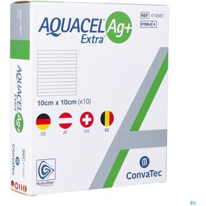Aquacel Ag+ Extra - Gaaskompressen - 10 x 10 cm