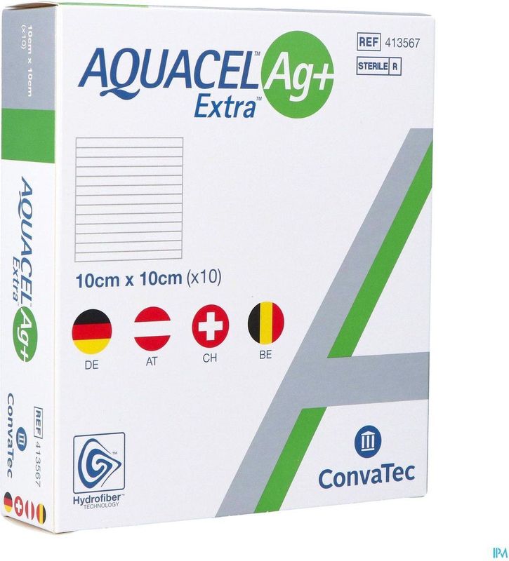 Aquacel Ag+ Extra - Gaaskompressen - 10 x 10 cm