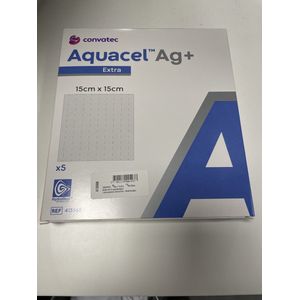 ConvaTec Pleister Wondzorg Verband Aquacel Ag+ Extra 5 stuks per doos