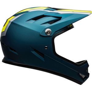 bell sanction integrale helm blauw geel 2022