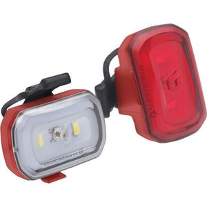 BLACKBURN Click lamp set USB front 60 lumens, back 20 lumens rood