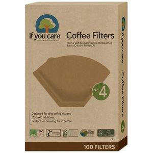 If You Care Koffiefilters No. 4 FSC ongebleekt, chlorine-vrij papier 100st.