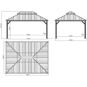 Sojag - SJ07100 - Paviljoen - Pergola - Partytent - 363 x 483 x 307 cm