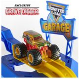 Monster Jam - Speelgoedgarage met Grave Digger - Licht en Geluid