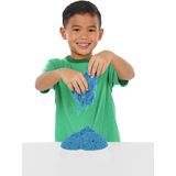 Kinetic Sand - Zandbak-set met 454 g blauw speelzand opbergzandbak 4 vormen en gereedschap - Sensorisch speelgoed