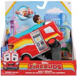 Disney Junior Firebuds, brandweerwagen Bo en Flash met terugslag en achterwiel, speelgoed voor meisjes en jongens vanaf 3 jaar