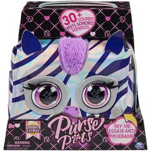 Purse Pets - Metallic Bag - Zebra - Interactief speelgoedtas meer dan 30 geluiden en lichteffecten