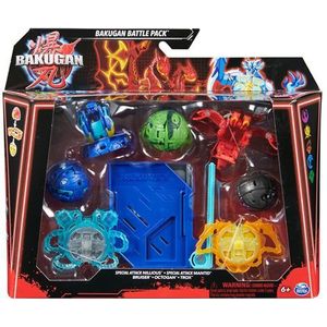 Bakugan - Special Attack Battle-set met 5 Bakugan-actiefiguren en 3 Brawler-kaarten - stijlen kunnen variëren