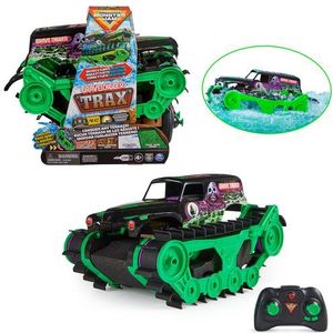 Monster Jam RC - officiële op afstand bestuurbaar Grave Digger Trax-voertuig geschikt voor alle terreinen op een schaal van 1:15-2,4 GHz