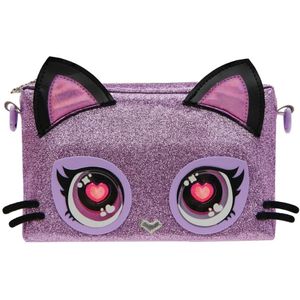 Purse Pets - Kitten Pouch Bag - ANIMÉ metgezel handtas formaat - anime kitten met kleurveranderende ogen - schouder of pols - lichteffecten - speelgoed voor kinderen vanaf 4 jaar