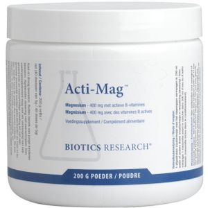 Biotics Acti-Mag Poeder - 400 mg Elementaire Magnesium - Neutrale Smaak