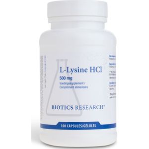 Biotics - L-Lysine - Aminozuurpreparaat - 500 mg - 100 Capsules