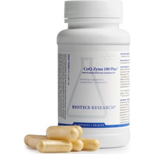 Biotics - CoQ-Zyme 100 Plus - Capsules - Met Co-enzym Q10 en 7 Co-factoren
