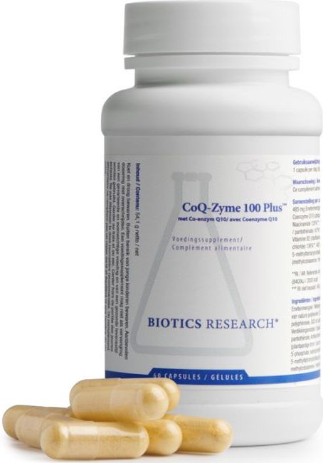 Biotics - CoQ-Zyme 100 Plus - Capsules - Met Co-enzym Q10 en 7 Co-factoren