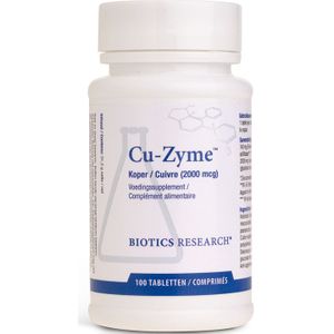 Biotics - Cu-Zyme - Koper Tabletten - 2000 mcg - Voedingssupplement