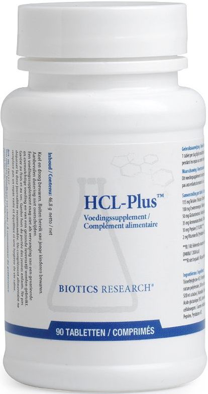 Biotics HCL-Plus - Tabletten - Vegetarisch - Met Betaïne HCl en L-Glutamine