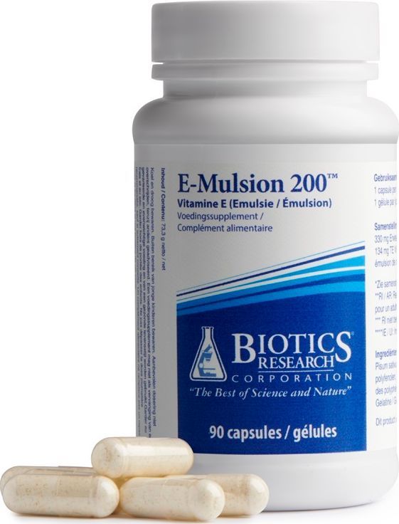 Biotics - E-Mulsion - Multivitaminen - Capsules - Vitamine E - 90 Stuks