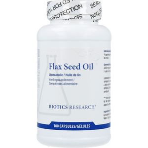 Biotics Flax Seed Oil 100 softgels  -  Energetica Natura
