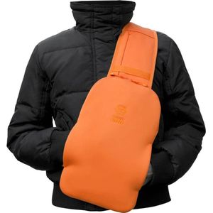 Snugbud Classic – bodywarmer rugzak met warmte kruik – Oranje - Blauw