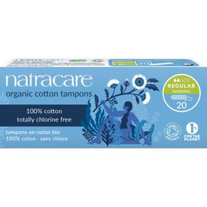 Natracare - Cotton Tampons - Regular - Biologisch Katoen - Voor Lichte tot Gemiddelde Menstruatie
