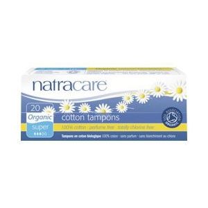 Natracare Organic Non-Applicator Tampons Super 20 per verpakking
