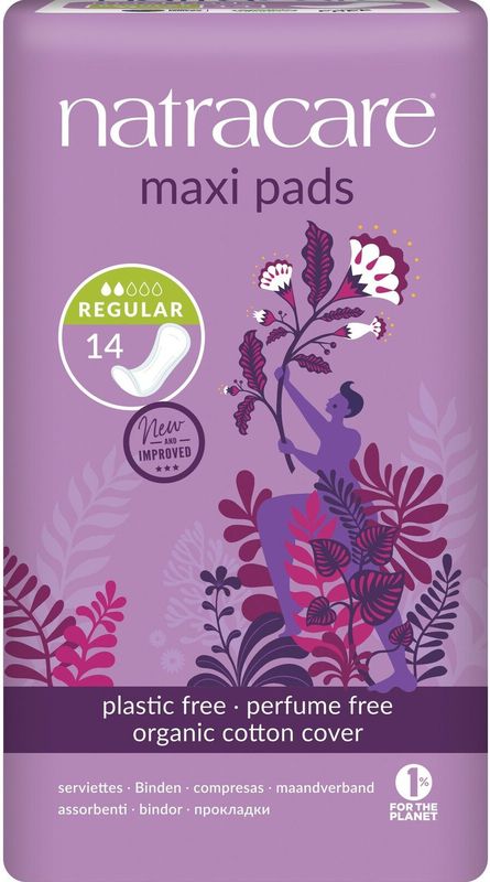Natracare - Maandverband - Maxi Pads Regular - 14 stuks