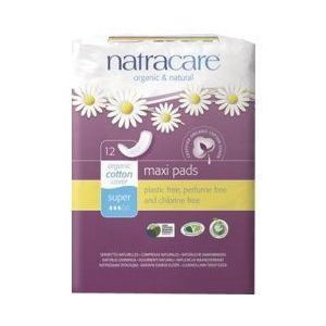 Natracare - Maandverband - Maxi Pads Super - 12 Stuks