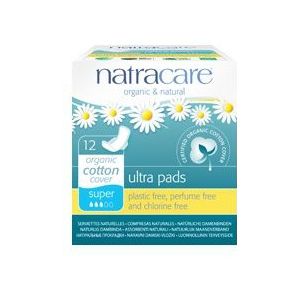 Natracare - Ultra Pads Super - Maandverband - 12 Stuks - Met Vleugels
