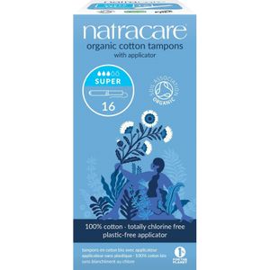 Natracare Tampons super met inbrenghuls 16st