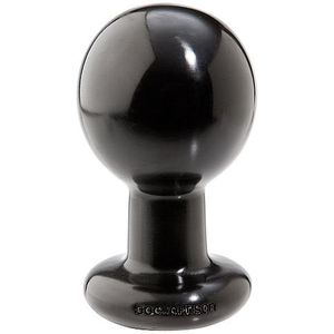 Round Butt Plug - Large - Black