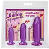 Doc Johnson Crystal Jellies Buttplug/anaaldildo Anal Starter Kit paars - 9,65 cm