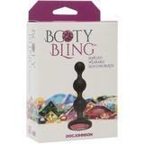Doc Johnson - Booty Bling draagbare siliconen anale plug met diamant - roze