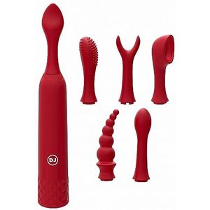 Doc Johnson - iQuiver - Small Vibrator with 6 Interchangeable Attachments
