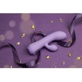 Doc Johnson - Aura - Rechargeable Silicone Rabbit Vibe - Lilac