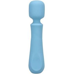 Doc Johnson - Euphoria - Rechargeable Silicone Wand Vibe - Blue