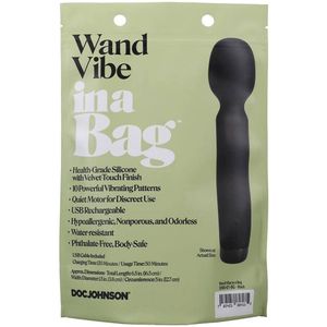 Doc Johnson - Oplaadbare Wand Vibrator - Zwart