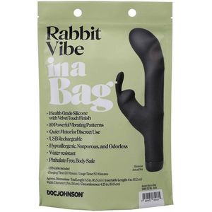 Doc Johnson rabbit vibrator - zwart