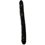 Doc Johnson Built In America dubbele dildo Veined Double Header, 18 zwart - 45,21 cm