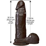 Doc Johnson Realistic Cocks realistische dildo The Realistic Cock zwart - 22,35 cm