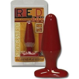 Doc Johnson Built In America Buttplug/anaaldildo Red Boy - Butt Plugedium rood - 14,22 cm